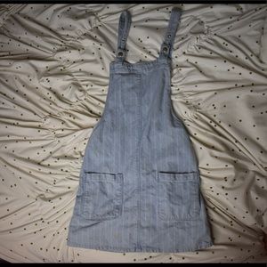 Denim overall dress